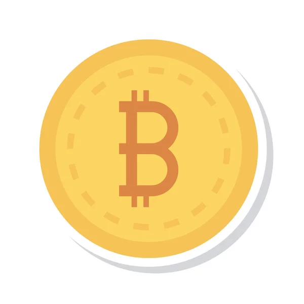 Золотий Bitcoin Маркер Білому Тлі — стоковий вектор