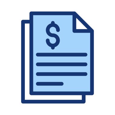 Doları sembolü beyaz arka plan üzerinde izole mavi harflerle