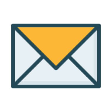 Beyaz arka plan üzerinde izole sarı ang gri zarf