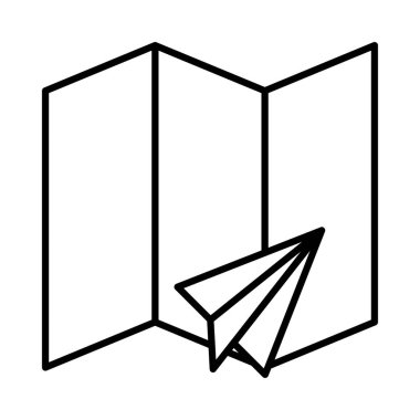 Kağıt beyaz arka plan üzerinde izole kağıt uçak ile boş