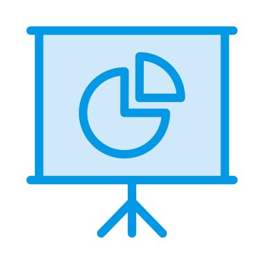 Mavi tanıtım kurulu ile pasta grafiği 