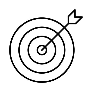 Beyaz arka plan üzerinde izole bir ok ile hedef