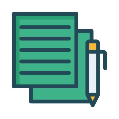 Beyaz arka plan üzerinde izole kalem ile yeşil belgeleri