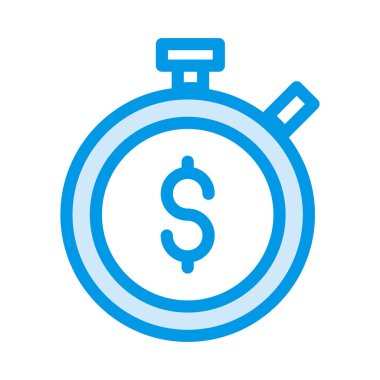 Dolar işareti olan mavi kronometre 