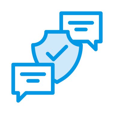 iletileri ve beyaz arka plan üzerinde izole kalkan koruma