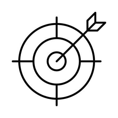 Beyaz arka plan üzerinde izole bir ok ile hedef