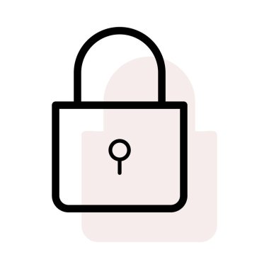 Beyaz arka plan bej gölge ile kürek kilidi