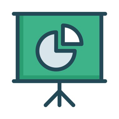 Yeşil tanıtım kurulu ile beyaz arka plan üzerinde izole gri piw grafiği