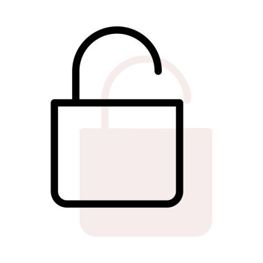 Bej gölge beyaz arka plan üzerinde kürek kilidi açıldı