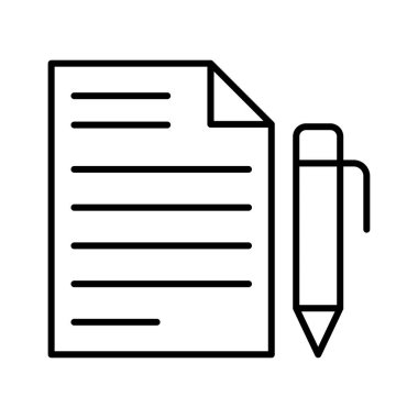 Beyaz arka plan üzerinde izole kalem ile bilgi listesi