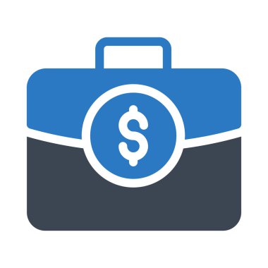 Beyaz arka plan üzerinde izole Doları para iş çanta