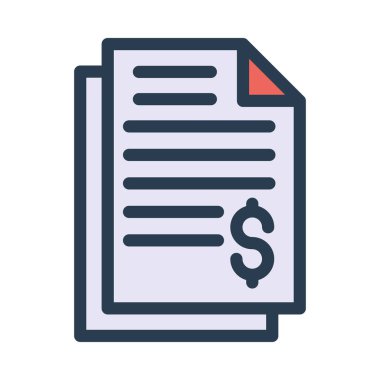 Beyaz arka plan üzerinde dolar işareti olan kağıt belgeleri