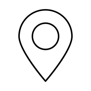 Yer işareti izole üzerinde beyaz arka plan