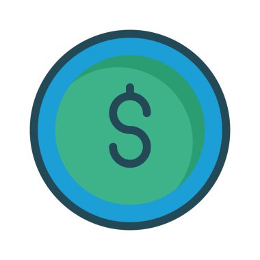 Beyaz arka plan üzerinde izole mavi ve yeşil dolar para