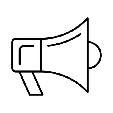 Beyaz arka plan üzerinde izole anahat hoparlör