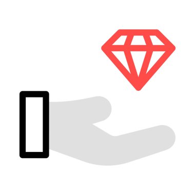 Elmas simgesi vektör illüstrasyonu 