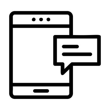 Beyaz arka plan üzerinde izole konuşma balonu ile Smartphone