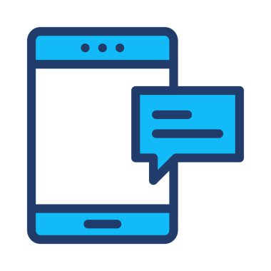 Sohbet simgesi vektör illüstrasyonu