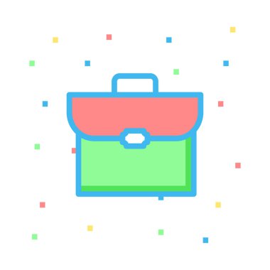 çanta simgesi vektör illüstrasyonu 