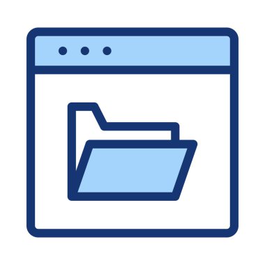 Mavi tablet cihaz ekranında paylaşılan klasörle