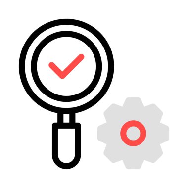 Büyütme cam simgesi vektör illüstrasyonu 