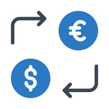 Oklarla mavi euro ve dolar paraları
