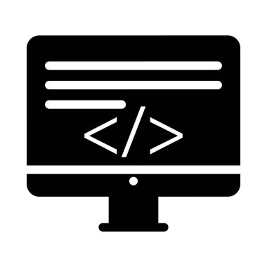 ekranda beyaz arka plan üzerinde izole okları etiketiyle siyah bilgisayar monitörü