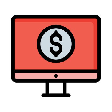 Dolar simgesi vektör illüstrasyonu 