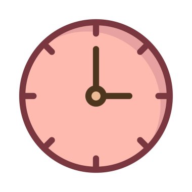 Beyaz arka plan üzerinde izole pembe saati