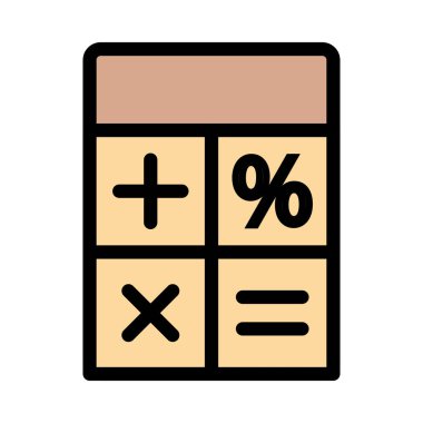 Hesap makinesi beyaz arkaplanda izole edildi 