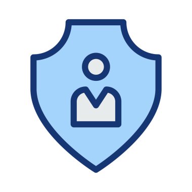 Mavi kalkan kişi işareti ile koruma