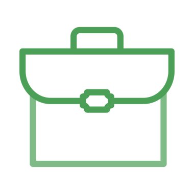 Beyaz arka plan üzerinde izole yeşil iş çantası