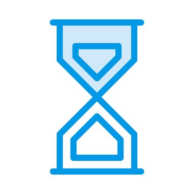 Beyaz arka plan üzerinde izole mavi kum saati