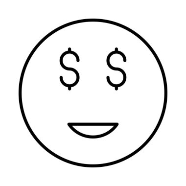 Beyaz arka plan üzerinde izole doları gözleriyle gülen