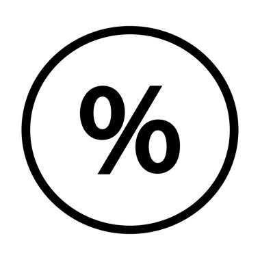 yüzde işareti olarak izole beyaz arka plan