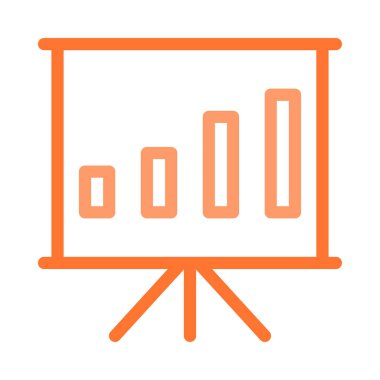 turuncu kurulu mali grafik ve büyüyen çizgi ile