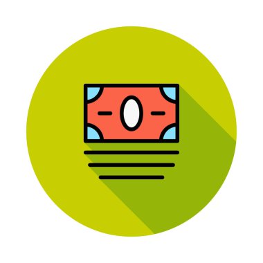 Kırmızı ve mavi beyaz zemin üzerine yeşil daire sıfır banknotlar izole