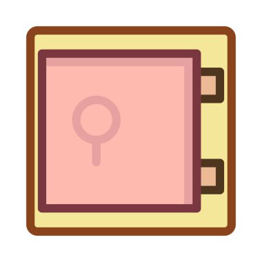 Beyaz arka plan üzerinde izole sarı ve pembe kasa