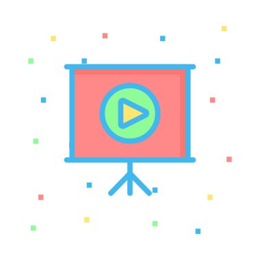 sunum simgesi vektör illüstrasyonu 