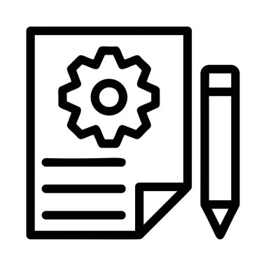 İş satırı simgesi, vektör çizim