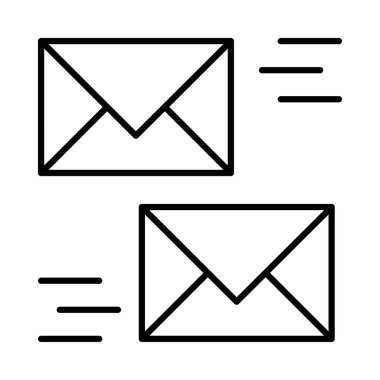 Beyaz arka plan üzerinde izole iki kapalı zarflar