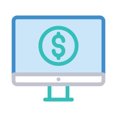 Dolar simgesi vektör illüstrasyonu 