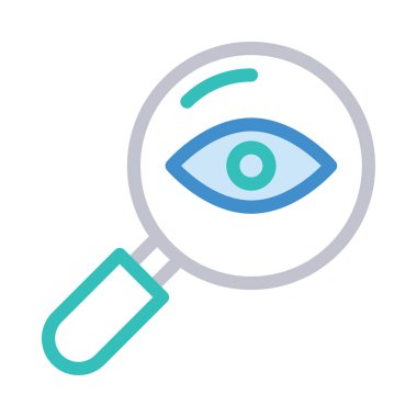 Büyütme cam simgesi vektör illüstrasyonu 