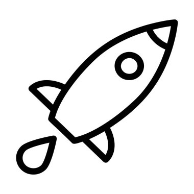 roket ikonu vektör illüstrasyonu 