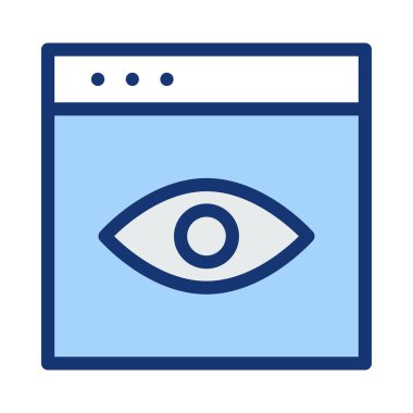 Mavi tablet cihaz ekranında insan gözü ile