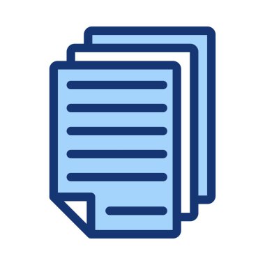 Beyaz arka plan üzerinde izole mavi ve beyaz iş kağıtları