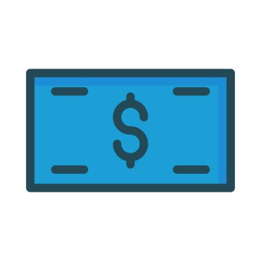 Beyaz arka plan üzerinde izole mavi doları banknot