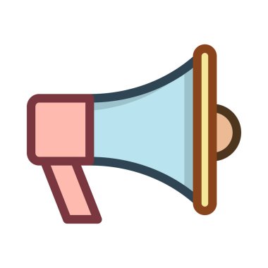 Beyaz arka plan üzerinde izole pembe, mavi ve sarı hoparlör