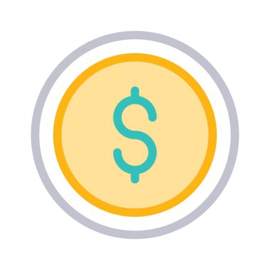  Dolar simgesi vektör illüstrasyonu 