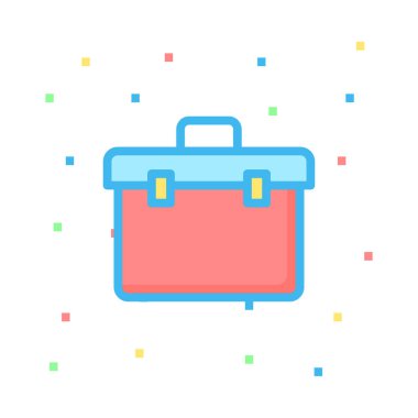 çanta simgesi vektör illüstrasyonu 